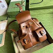 Gucci Backpack Bamboo Brown 22x22x7cm - 3