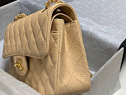 Chanel Flap Bag Caviar Beige Gold HW 23cm - 3