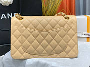 Chanel Flap Bag Caviar Beige Gold HW 23cm - 2