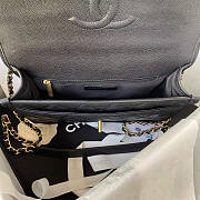 Chanel Flap Bag With Top Handle Caviar Black 25x21.5x7cm - 6