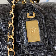 Chanel Flap Bag With Top Handle Caviar Black 25x21.5x7cm - 3