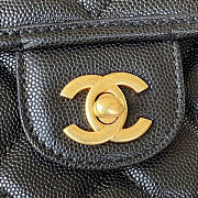 Chanel Flap Bag With Top Handle Caviar Black 25x21.5x7cm - 2