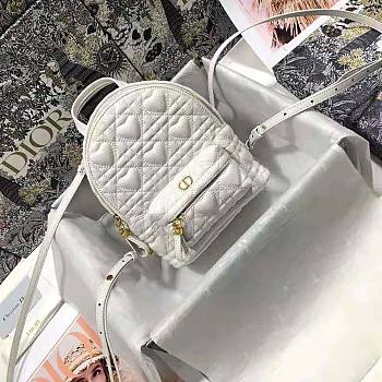 Dior Mini Dioramour Backpack White 16x21x8.5cm