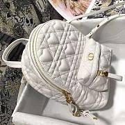 Dior Mini Dioramour Backpack White 16x21x8.5cm - 5