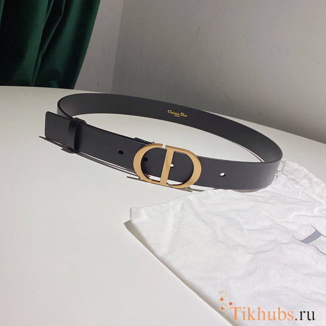 Dior 30 Montaigne Black Belt 3cm - 1