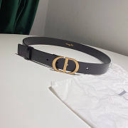 Dior 30 Montaigne Black Belt 3cm - 1