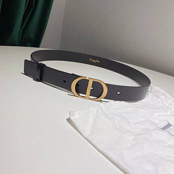 Dior 30 Montaigne Black Belt 3cm
