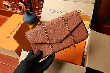 Louis Vuitton LV Pochette Felicie Cognac 21x11x2cm