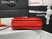 Chanel Trendy Lambskin Red Gold Hardware 25x12x17cm - 6