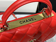 Chanel Trendy Lambskin Red Gold Hardware 25x12x17cm - 4