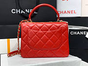 Chanel Trendy Lambskin Red Gold Hardware 25x12x17cm - 2