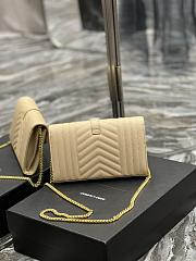 YSL Wallet On Chain Beige 22.5x14x.4cm - 2