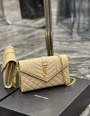 YSL Wallet On Chain Beige 22.5x14x.4cm - 5