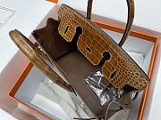 Hermes Birkin Crocodile Brown 30cm - 6