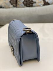 Chanel Leboy Caviar Blue Silver 25x15x9cm - 4
