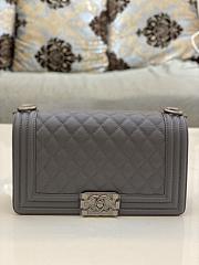 Chanel Leboy Bag Cavier Silver Hardware Gray 25cm - 1