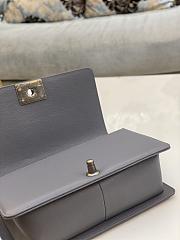 Chanel Leboy Bag Cavier Silver Hardware Gray 25cm - 6