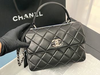 Chanel Trendy Black Silver 25cm