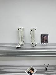 Balenciaga Cagole White 9cm Boots - 2