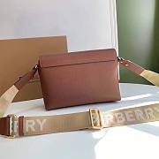 Burberry Vintage Check and Leather Note Crossbody Brown 25x8.5x18cm - 5