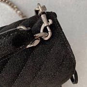 YSL College Medium Chain Black Bag 24x17x6.5cm - 6