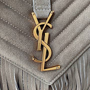 YSL College Medium Chain Gray Bag 24x17x6.5cm - 2