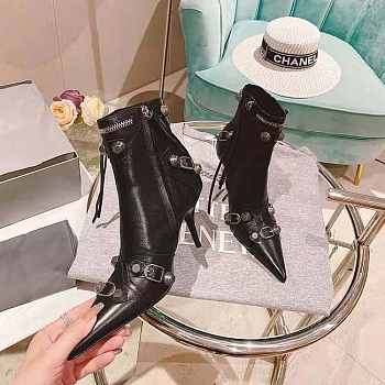 Balenciaga Cagole 9cm Bootie in Black Arena Lambskin