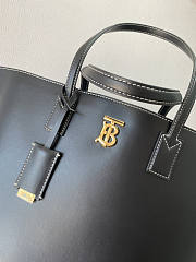 Burberry Monogram Motif Leather Large Black Tote 34x14x28cm - 3