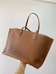 Burberry Monogram Motif Leather Large Brown Tote 34x14x28cm - 4