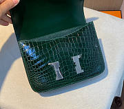 Hermes Constance Crocodile Green 18x15x4cm - 4