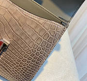 Hermes Constance Crocodile Gray Silver 18x15x4cm - 2