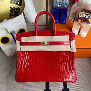 Hermes Birkin Crocodile Red 25cm  - 1