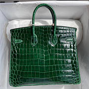 Hermes Birkin Crocodile Green 25cm - 5