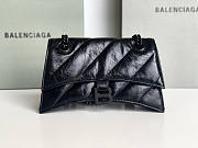 Balenciaga Crush Small Chain Bag Quilted In Black 25x15x8cm - 1