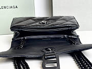 Balenciaga Crush Small Chain Bag Quilted In Black 25x15x8cm - 6