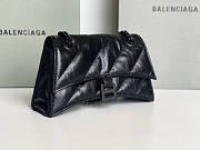 Balenciaga Crush Small Chain Bag Quilted In Black 25x15x8cm - 4