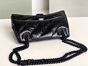 Balenciaga Crush Small Chain Bag Quilted In Black 25x15x8cm - 2