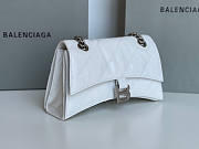 Balenciaga Crush Small Chain Bag Quilted In White 25x15x8cm - 6