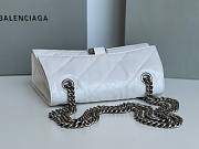 Balenciaga Crush Small Chain Bag Quilted In White 25x15x8cm - 2