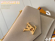 Louis Vuitton LV Mylockme Satchel Chain Gray 22.5x17x5.5cm - 5