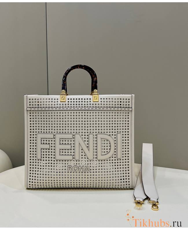 Fendi Sunshine Medium Two-toned Perforated Leather 31x17x35cm - 1