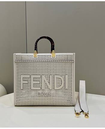 Fendi Sunshine Medium Two-toned Perforated Leather 31x17x35cm