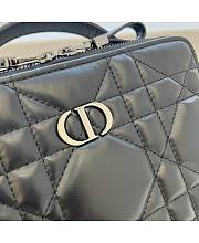 Dior Caro Box Bag With Chain Black 18 x 13 x 5 cm - 2