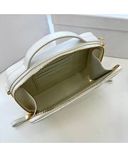 Dior Caro Box Bag With Chain White 18 x 13 x 5 cm - 5