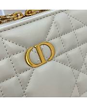 Dior Caro Box Bag With Chain White 18 x 13 x 5 cm - 2