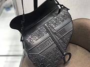 Dior Saddle Oblique Embossed Calfskin Black 25.5 x 20 x 6.5 cm - 4