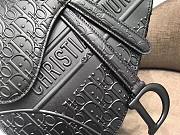 Dior Saddle Oblique Embossed Calfskin Black 25.5 x 20 x 6.5 cm - 2