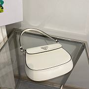 Prada Cleo Brushed Leather Shoulder Bag White 22x4x15.5cm - 6