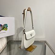 Prada Cleo Brushed Leather Shoulder Bag White 22x4x15.5cm - 3