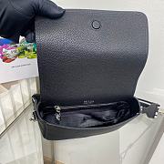 Prada Leather Shoulder Bag Black 23x15.5x9cm - 2